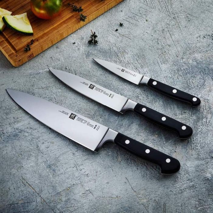 Zwilling Professional S, Set 3 Coltelli (Cuoco, Carne, Spelucchino)