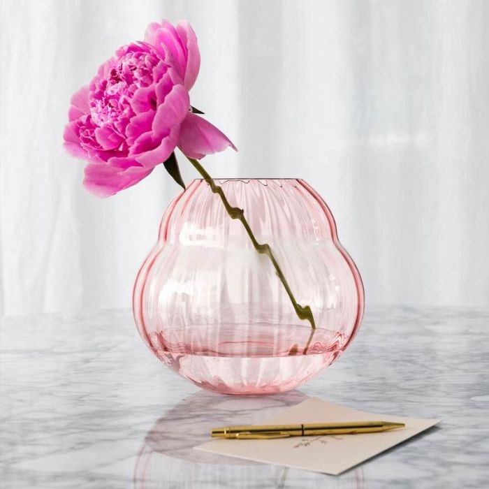 Rose Garden, Vaso Portalume Rosa 17cm