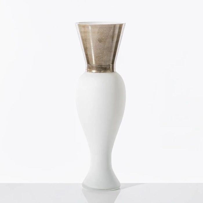 Regina, Vaso Bianco Lattimo 50cm