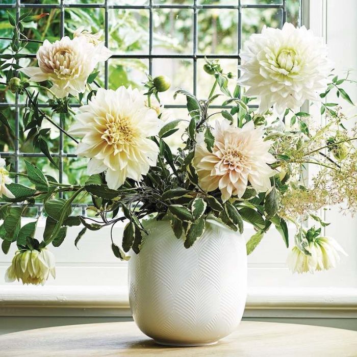 White Folia, Vaso Rotondo 21cm