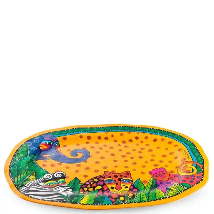 Jungle, Vassoio Ovale Giallo 50cm