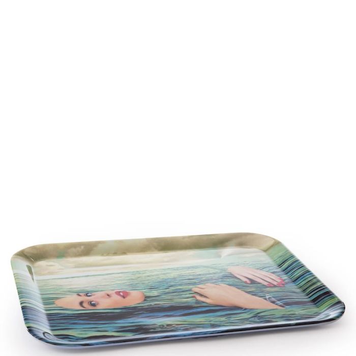 Toiletpaper, Vassoio rettangolare Seagirl 43cm