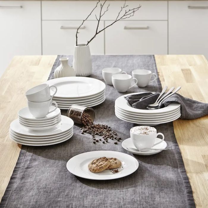 Basic White, Starter Set 12 Pezzi per 4 Persone