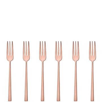 Rock PVD Copper, 6 Forchettine Dolce