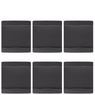 Manufacture Rock, Set 6 Piatti Piani quadrati 28cm
