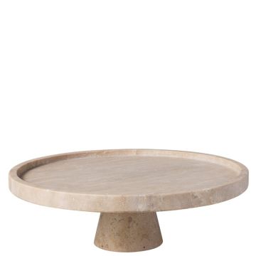 Manufacture Travertine, Piatto Portata su piede 28cm