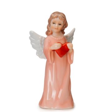 Figurina Angelo Custode Rosa