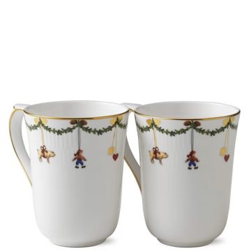 Star Fluted Christmas, Set 2 Tazze Mug