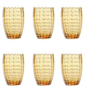 Perle, Set 6 Bicchieri Ambra
