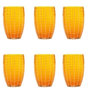 Perle, Set 6 Bicchieri Arancione