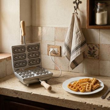 Biscottiera Elettrica rettangolare Waffel 6 pezzi
