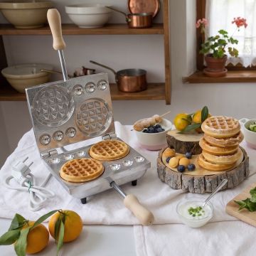 Biscottiera per 2 Waffle Tondi e 6 Palline