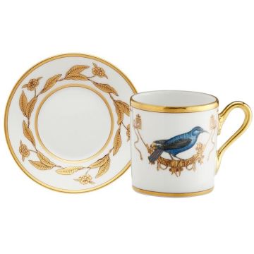 Volière, Tazza Caffè c/piatto "Grimpereau Bleu"