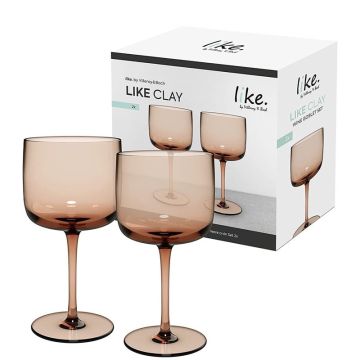 Like Clay, Calice Vino set 2 pezzi-Ambra