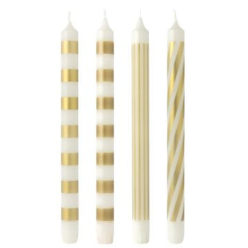 Christmas Chic, Set 4 Candele a Bastoncino