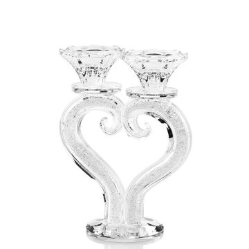 Candeliere 2 Fiamme Cristallo e Strass