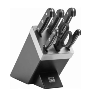 Gourmet, Ceppo Coltelli 7 pezzi Nero