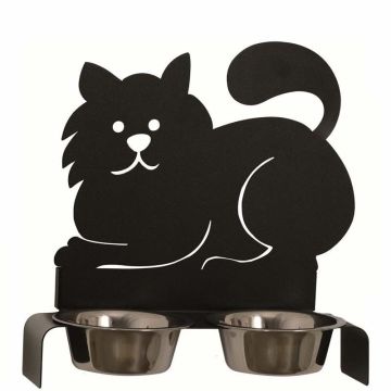 Ciotola per Gatti Doppia nera