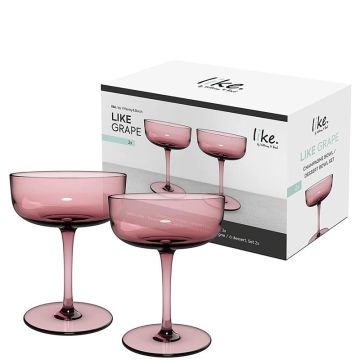 Like Grape, Coppa Spumante set 2 pezzi-Magenta