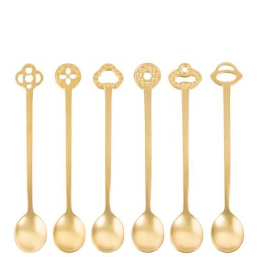 Party Gold Antique, Set 6 Cucchiaini Oriental