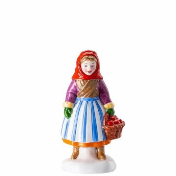 Mercatino di Natale, Fruttivendola 9cm