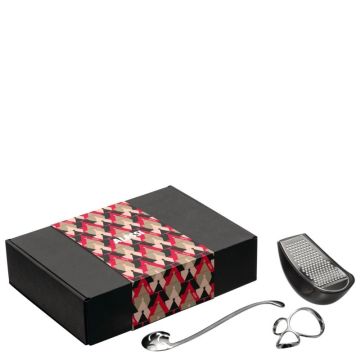 Pasta Gift Set, Caffettiera con 2 tazze con piatto