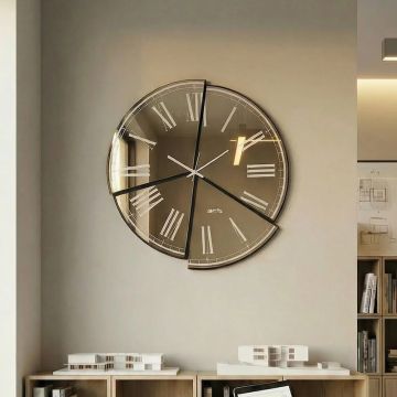 Kintsugi, Orologio da Parete in vetro 70cm