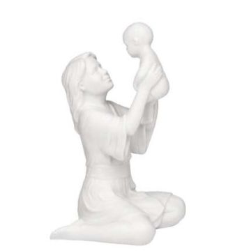 Figurina Mamma con Bimbo Bisquit 18cm