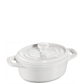 Mini Casseruola Ovale 11cm Bianco