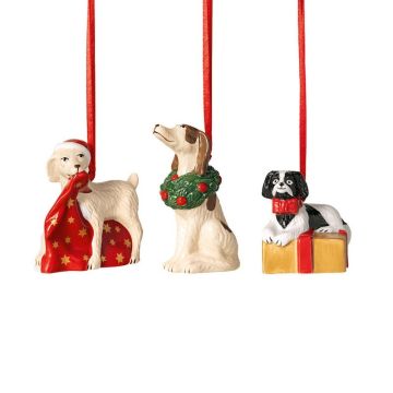 Nostalgic Ornaments, Set 3 Addobbi "Cagnolini"