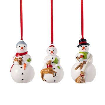 Nostalgic Ornaments, Set 3 Addobbi "Pupazzi di Neve"
