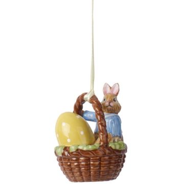 Bunny Family, Ornamento Max nel Cestino 6cm