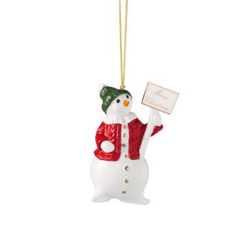 Christmas Classics, Addobbo Annuale 2024 Pupazzo di Neve 7cm