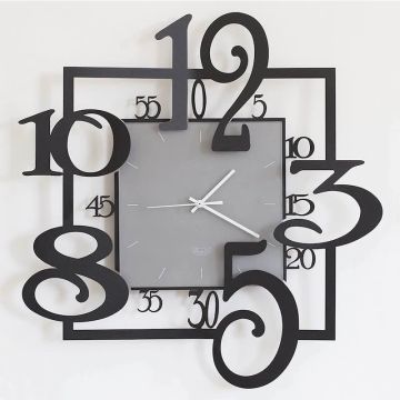 Amos, Orologio da Parete 50cm Nero