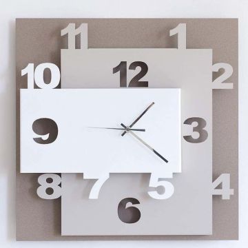 Ziggurat, Orologio da Parete Beige