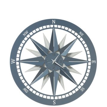 Bussola, Orologio da Parete 45cm
