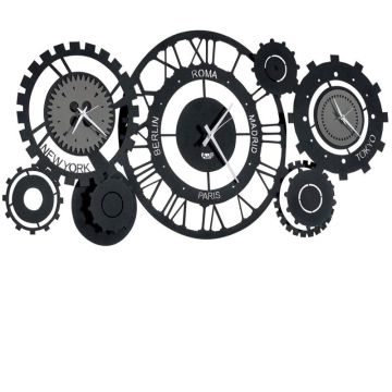 Fuso Meccano, Orologio da Parete 102cm Nero e Fango