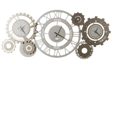 Fuso Meccano, Orologio da Parete 102cm Sabbia e Bronzo