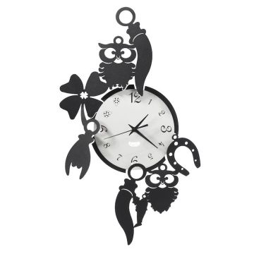 Good Luck, Orologio da Parete 52cm Nero