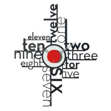 Lettering, Orologio da Muro 66cm