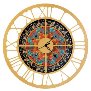 Maiolica, Orologio da Muro 60cm Oro