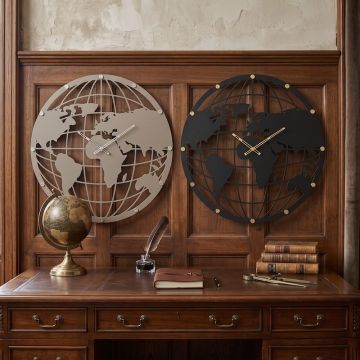 Mappa Mundi, Orologio da Parete 70cm