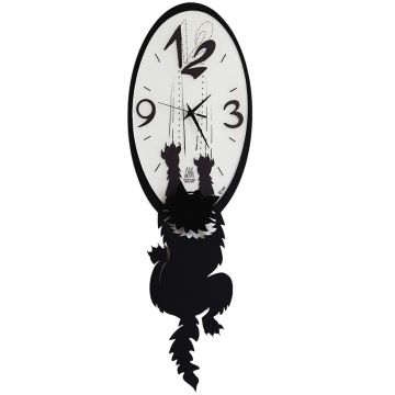 Crazy Tommy, Orologio Parete Nero Goffato 65cm