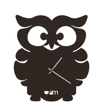 Gufino, Orologio da Parete Nero
