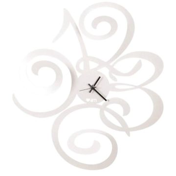 Love Filomena, Orologio da Muro 45cm Bianco