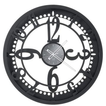 Omero, Orologio Parete Nero 60cm