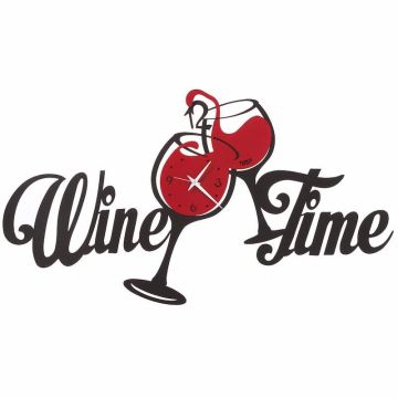 Wine Time, Orologio da Parete Nero e Rosso 67cm