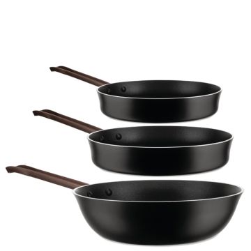 Edo, Set 3 Padelle in Antiaderente 20/24/28 cm
