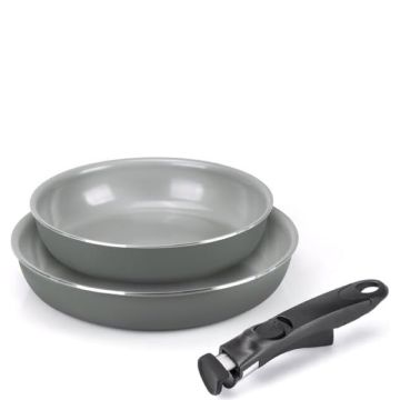 Melodia Finegres, Set 2 Padelle con Manico Amovibile