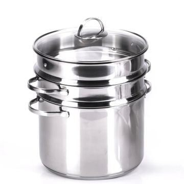 Allegro, Pentola con Scolapasta, Cestello Cuocivapore e Coperchio 24cm